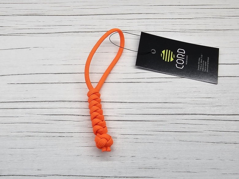 Темляк паракордовый Cord (тип2), Neon Orange (Оранжевый неон), арт. Cord_61603