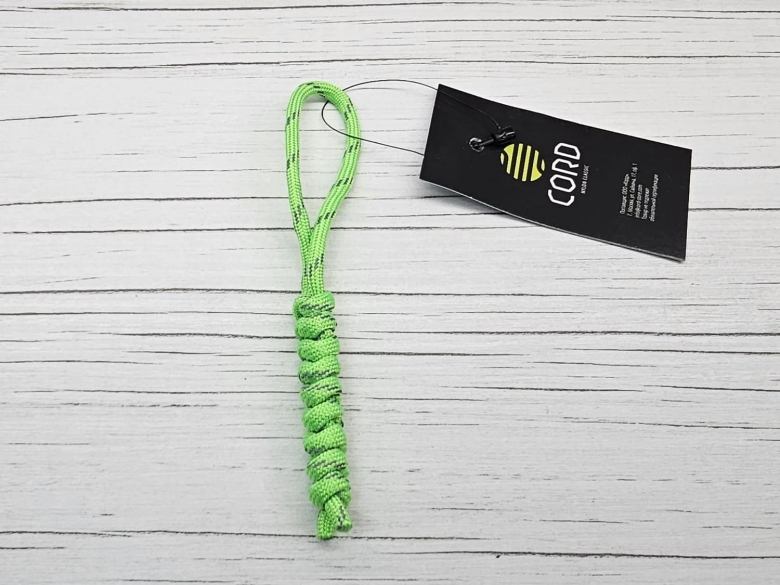 Темляк паракордовый световозвращающий Cord (тип1), Neon Green (Зеленый неон), арт. Cord_61818