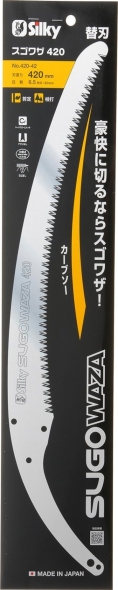 Полотно для пилы Silky, серия SUGOWAZA, 420мм, 6,5 зубьев на 30мм, арт. 420-42