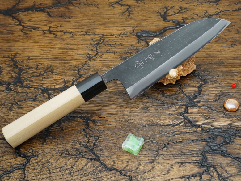 Кухонный нож Shigefusa, серия Kurouchi, Santoku 170мм, арт. Shigefusa_08_1