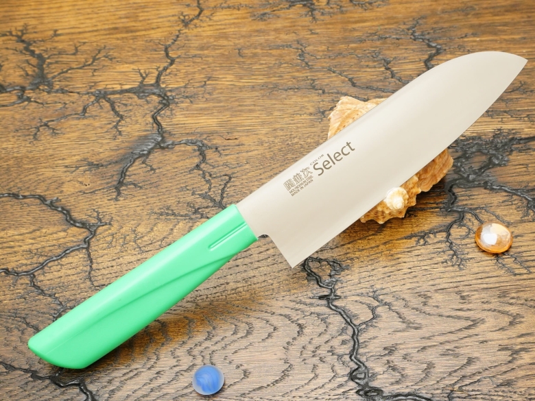 Кухонный нож Kanetsugu, серия Color Select, Santoku 165мм, Green, арт. 3013-GR