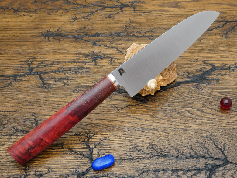 Кухонный нож Damir Safarov, серия Эксклюзив, Santoku 160мм, арт. DS-E-Sa-160/91