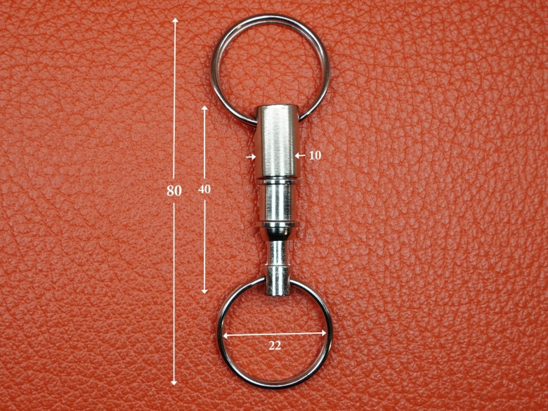 Карабин из нержавеющей стали разъемный вращающийся без насечки (кольца из нержавеющей стали) VipXHoReCa, арт. VH12014