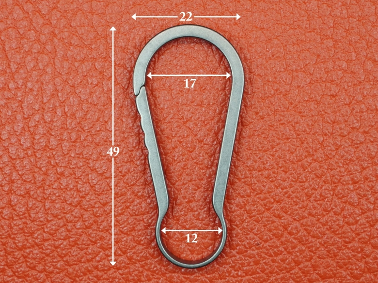 Карабин титановый 49х22х4мм VipXHoReCa, арт. VH12045