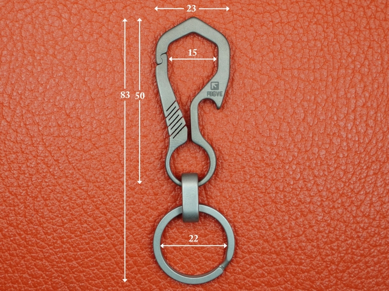 Карабин - открывашка с соединительным кольцом из титана (заводное кольцо из нержавеющей стали) VipXHoReCa, арт. VH120891