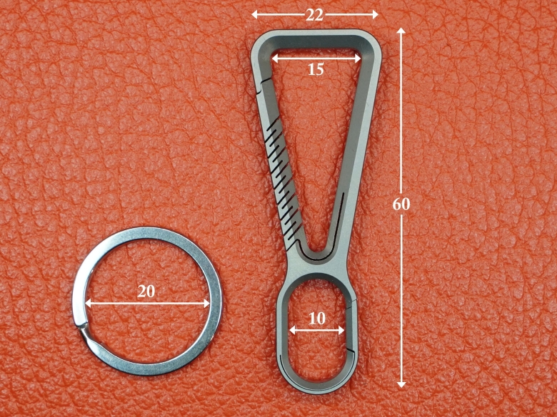 Карабин из титана (заводное кольцо из нержавеющей стали) VipXHoReCa, арт. VH12048