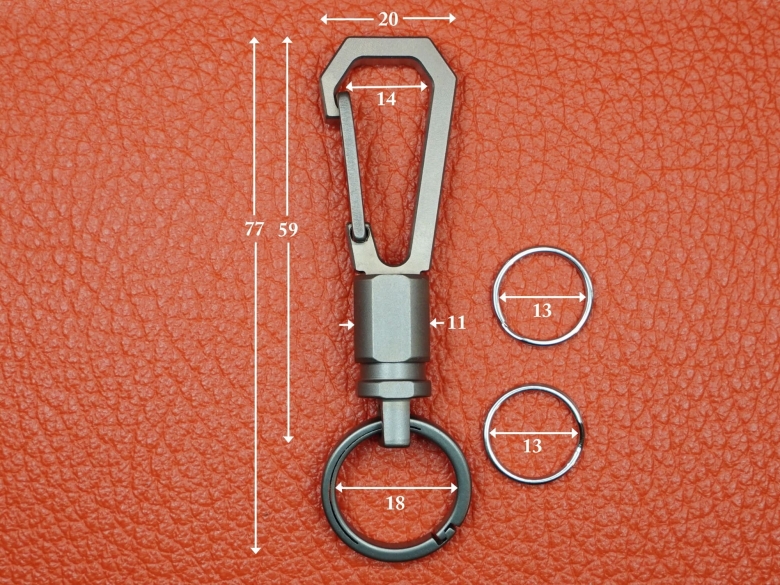 Карабин разъемный вращающийся с заводным кольцом из титана VipXHoReCa, арт. VH12064