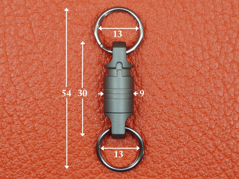 Карабин из титана разъемный вращающийся с блокировкой (кольца из нержавеющей стали) VipXHoReCa, арт. VH12111