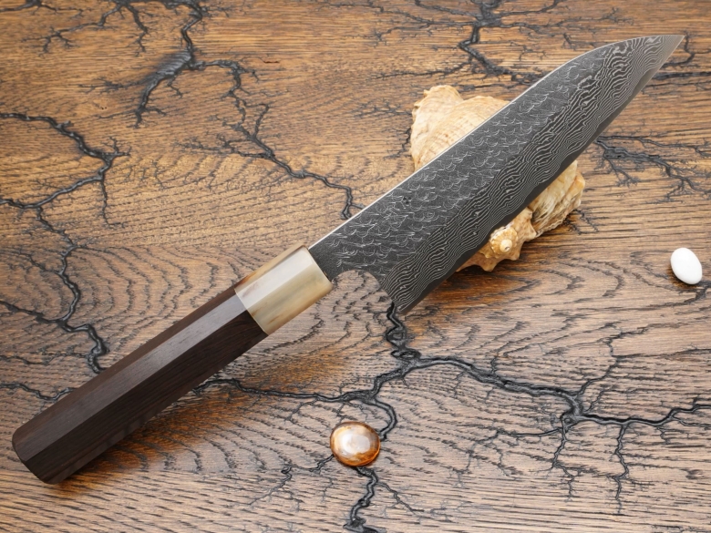 Кухонный нож Nigara, серия SG-STRIX, Santoku 165мм, арт. SG-ST-165